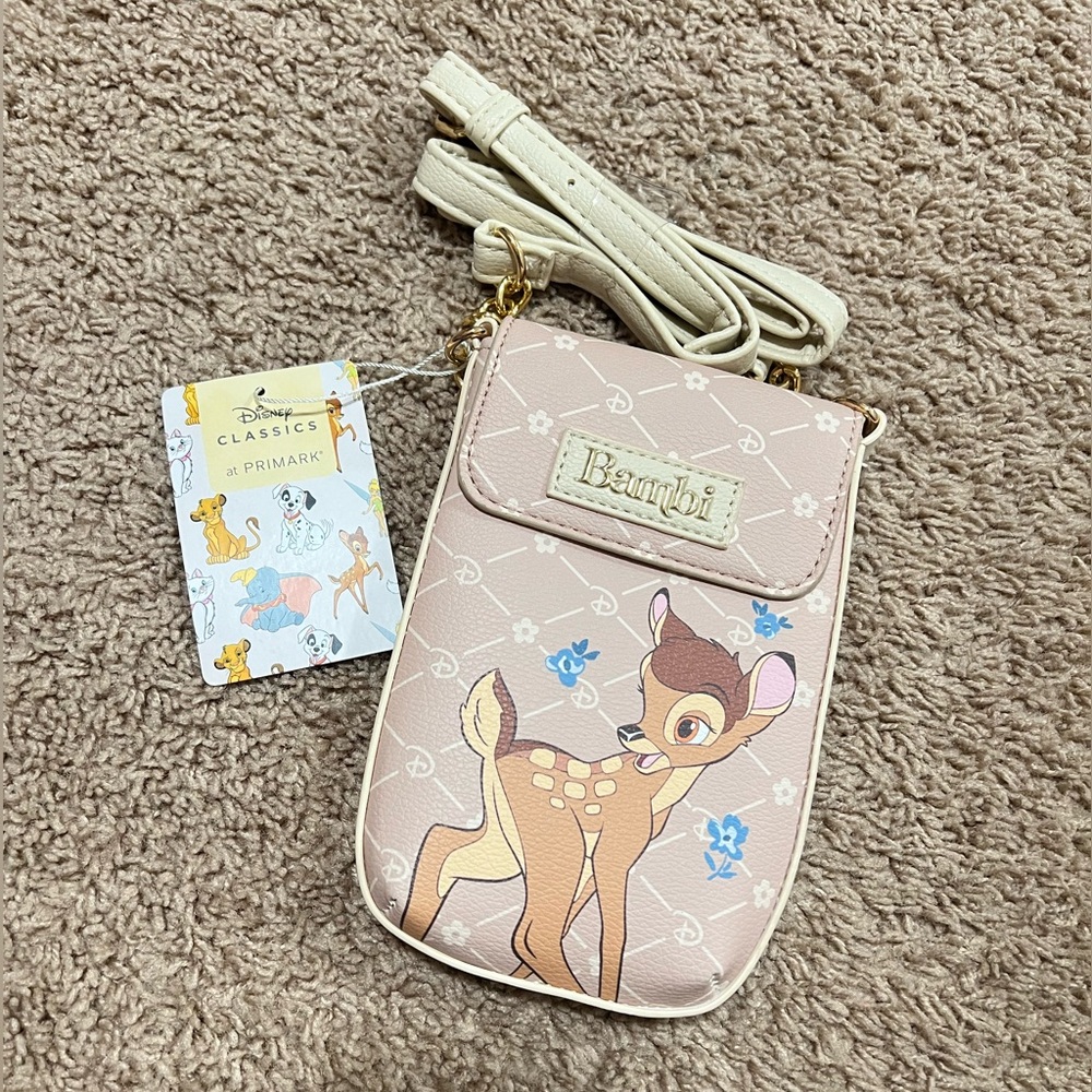 NWT Disney Primark Bambi Pink and Cream Crossbody Bag